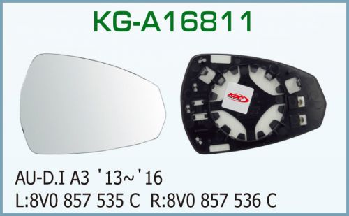 KG-A16811 Mirror Glass With Plate for Audi