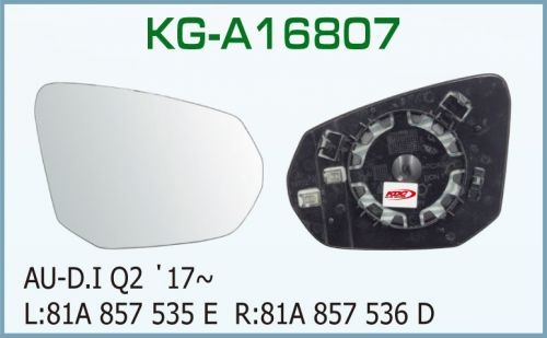 KG-A16807 Mirror Glass With Plate for Audi