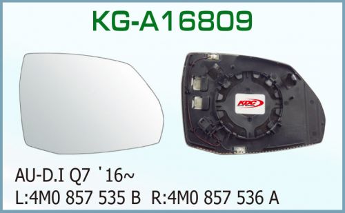 KG-A16809 Mirror Glass With Plate for Audi